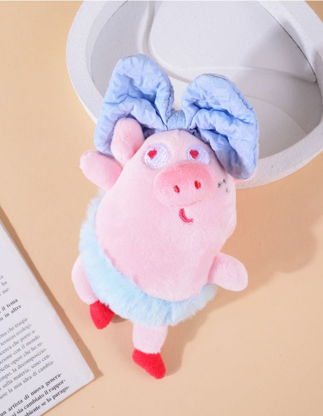 Брелок на сумку у вигляді свинки з бантом | 262453-18-XX - A-SHOP