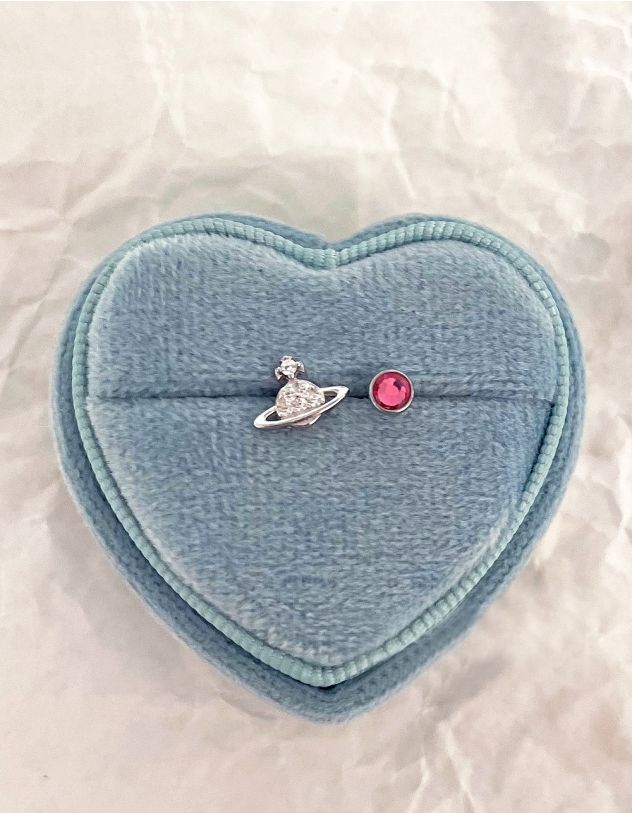 Сережки пусети у вигляді Сатурна | 261068-05-XX - A-SHOP