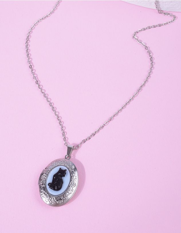 Підвіска на шию з котиком на медальоні | 266811-07-XX - A-SHOP