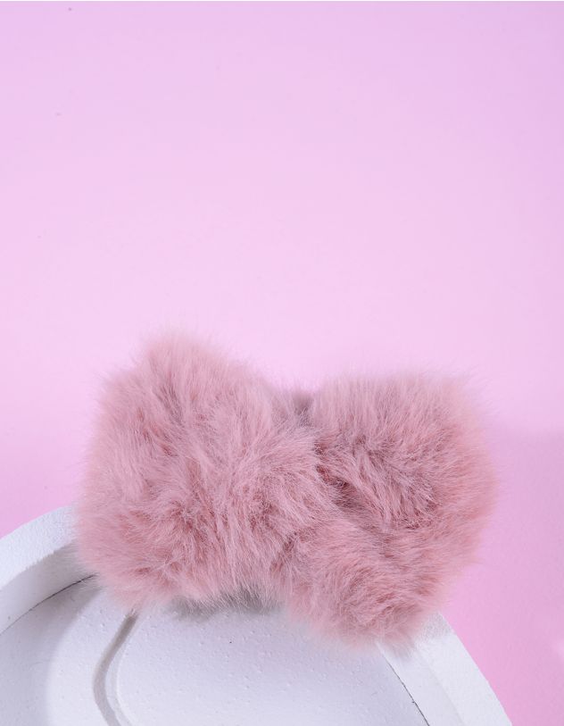 Заколка для волосся хутряна у вигляді банта | 262894-14-XX - A-SHOP