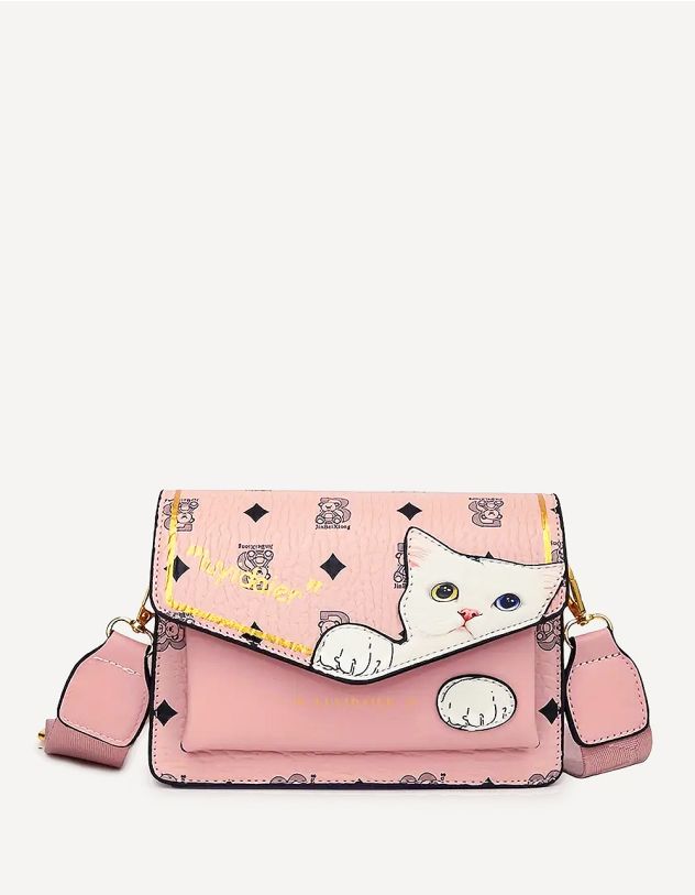 Сумка кросс боді з зображенням кота | 264278-14-XX - A-SHOP