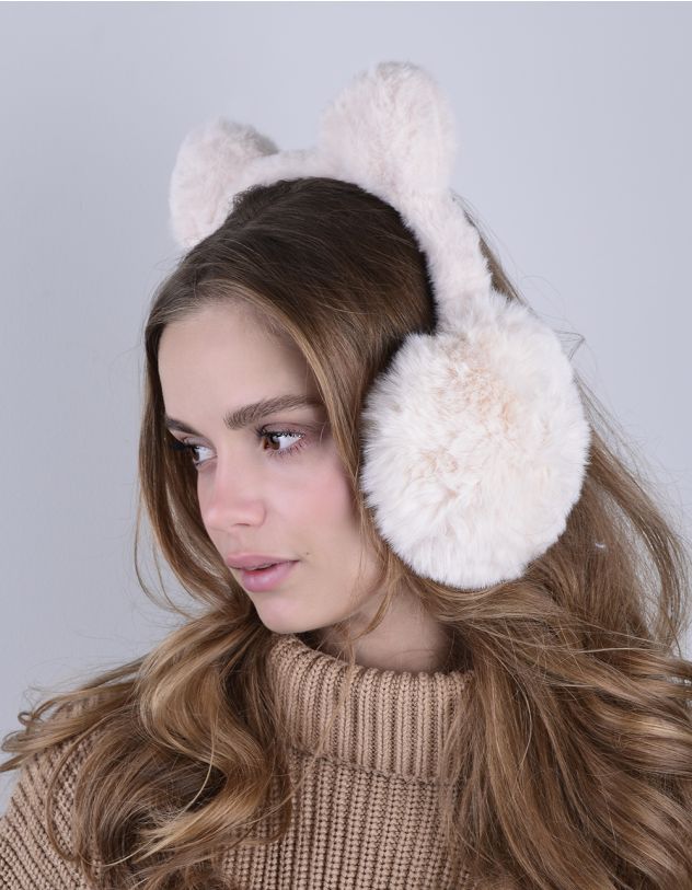 Навушники хутряні з вушками | 263632-40-XX - A-SHOP