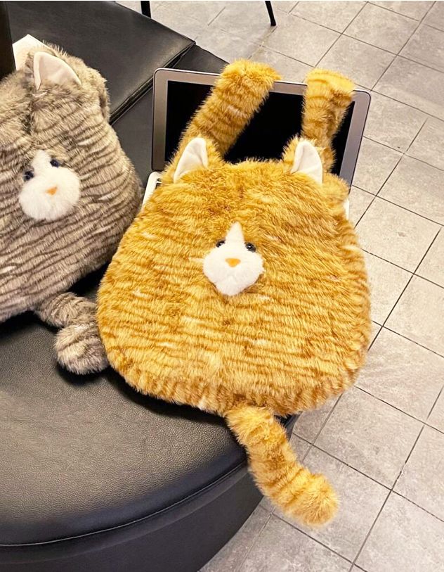 Сумка шопер хутряна у вигляді кота | 262718-41-XX - A-SHOP