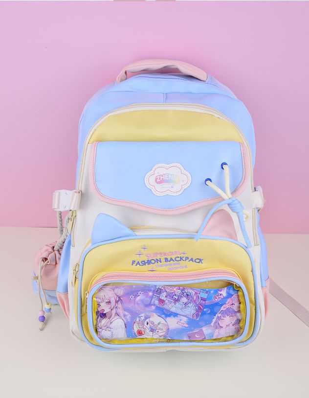 Рюкзак для міста з монетницею та вушками на кишені | 264676-18-XX - A-SHOP