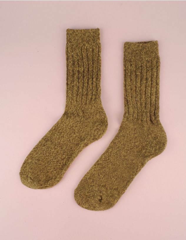 Шкарпетки меланж у рубчик | 255986-32-71 - A-SHOP