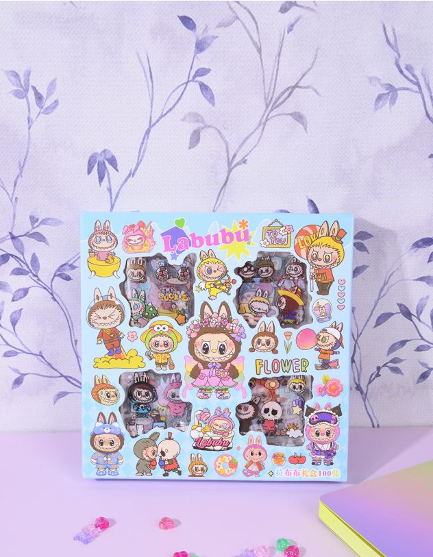 Наліпки у наборі з зображенням монстра Лабубу | 265050-18-XX - A-SHOP