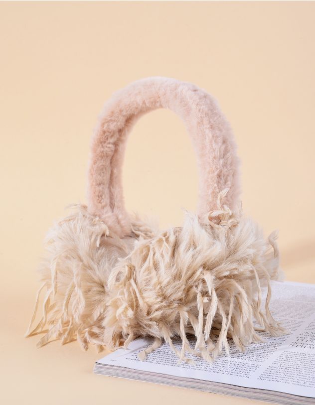 Навушники хутряні з пір'ям | 264400-22-XX - A-SHOP