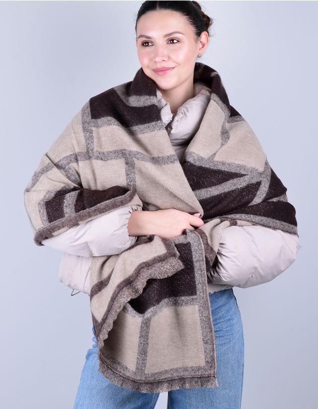 Палантин на шию з принтом | 264403-39-XX - A-SHOP