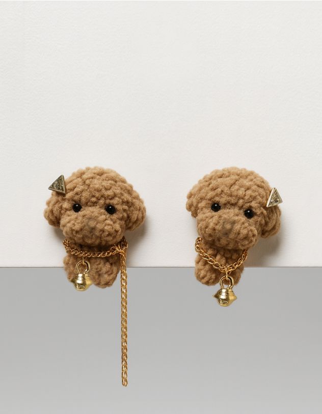 Сережки пусети у вигляді песика з ланцюжком | 263872-39-XX - A-SHOP