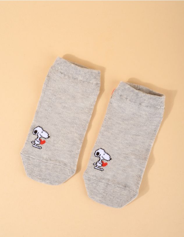 Шкарпетки короткі з зображенням Снупі | 259978-11-71 - A-SHOP