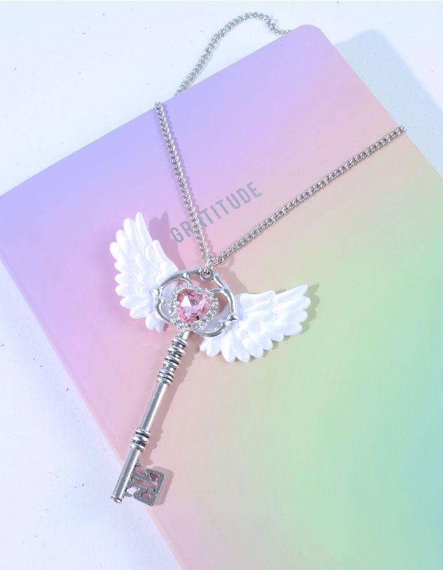 Підвіска на шию з кулоном у вигляді ключа з крилами | 264059-70-XX - A-SHOP
