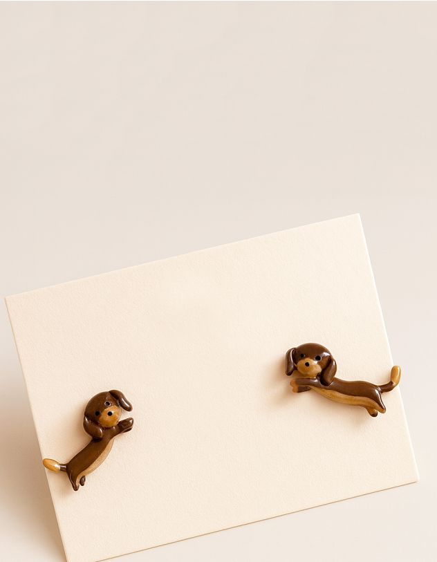 Сережки пусети у вигляді такси | 263357-12-XX - A-SHOP