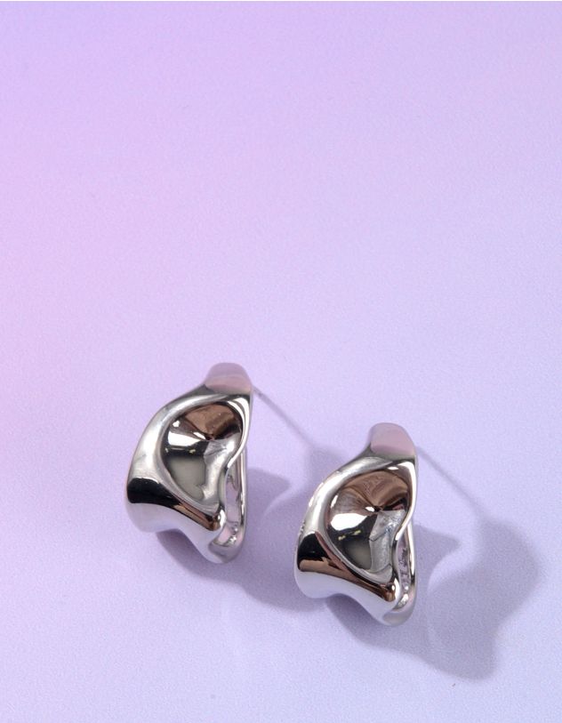 Сережки фігурні у вигляді розплавленого металу | 260305-05-XX - A-SHOP