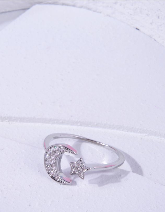 Кільце з півмісяцем та зіркою | 266029-05-40 - A-SHOP
