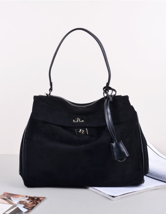 Сумка класика з брелоком та клапаном | 264495-02-XX - A-SHOP