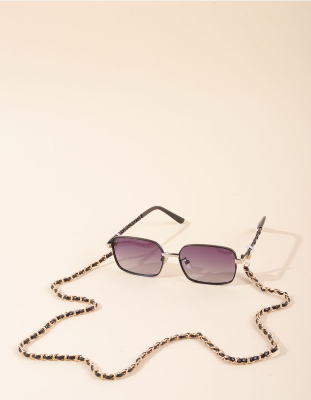 Окуляри від сонця квадратні з ланцюжком | 264800-28-XX - A-SHOP