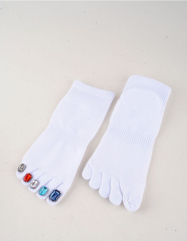 Шкарпетки зі стразами на пальцях | 254895-01-XX - A-SHOP