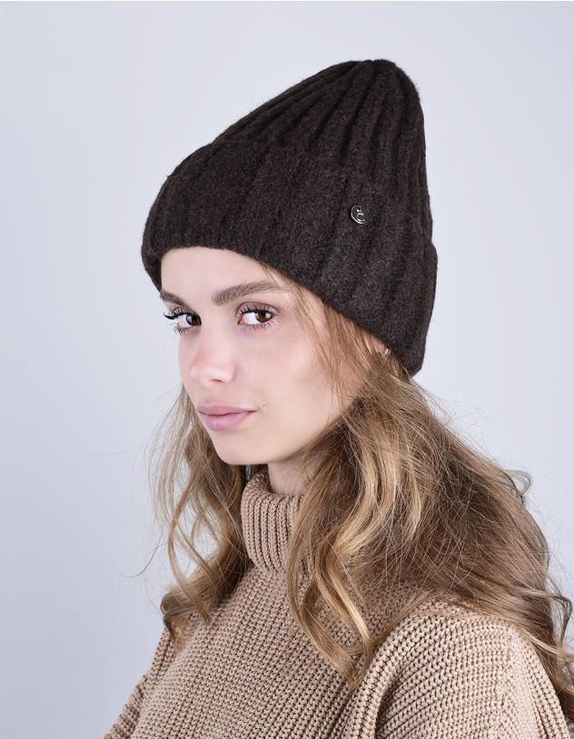 Шапка з відворотом у рубчик | 264640-33-XX - A-SHOP