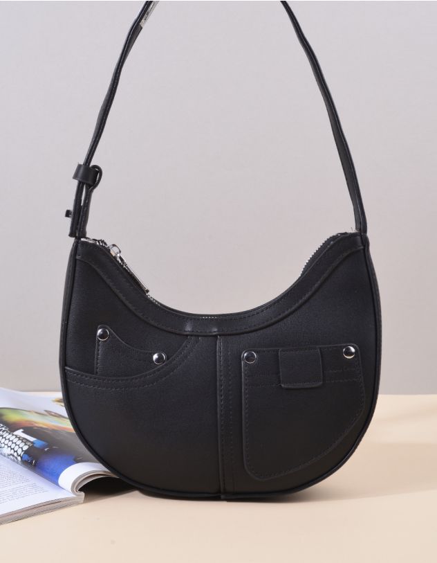 Сумка багет з кишенями | 265262-02-XX - A-SHOP