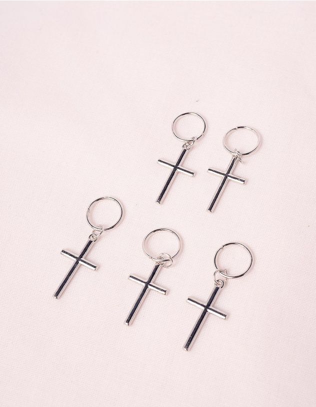 Кільця для волосся у наборі з хрестами | 245921-05-XX - A-SHOP
