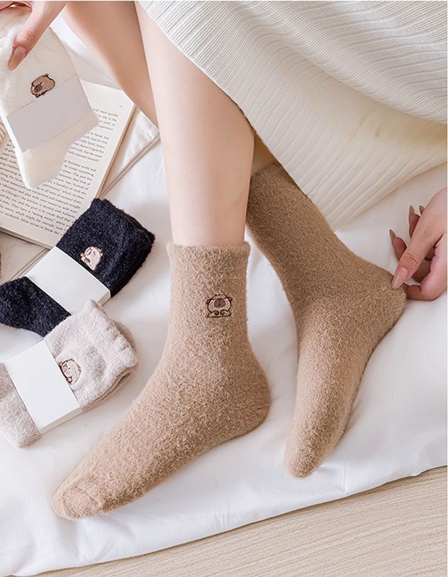 Шкарпетки утеплені з зображенням капібари | 263690-40-XX - A-SHOP