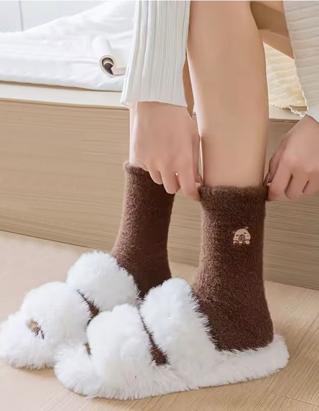 Шкарпетки утеплені з зображенням капібари | 263690-12-XX - A-SHOP