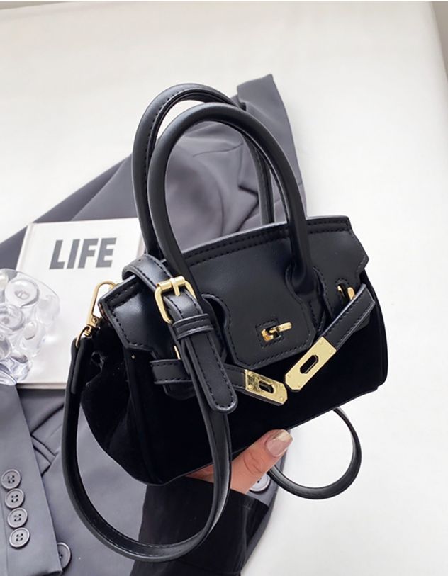 Сумка на довгому ремінці з фурнітурою | 264510-02-XX - A-SHOP