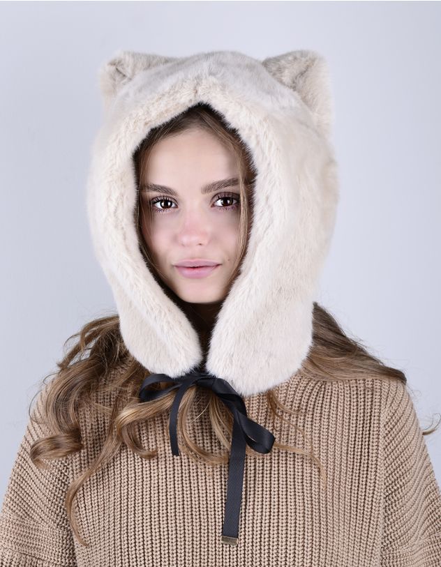 Шапка вушанка хутряна з вушками | 263063-40-XX - A-SHOP
