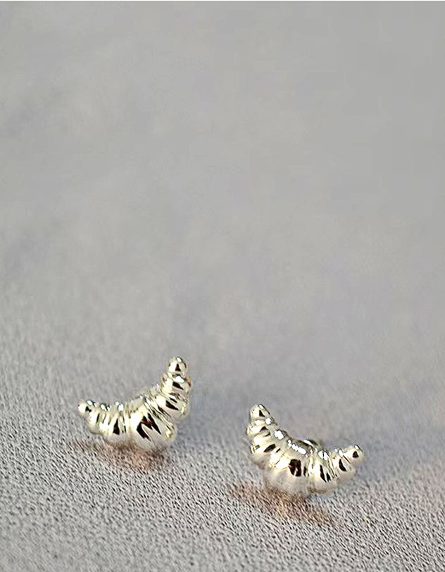 Сережки пусети у вигляді круасана | 262646 - A-SHOP