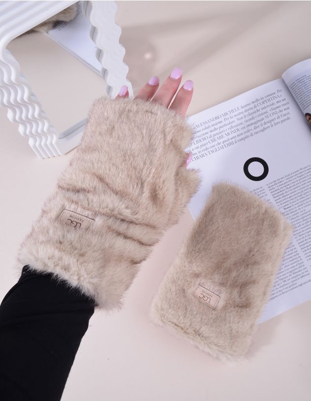 Рукавички мітенки хутряні | 265646-22-XX - A-SHOP