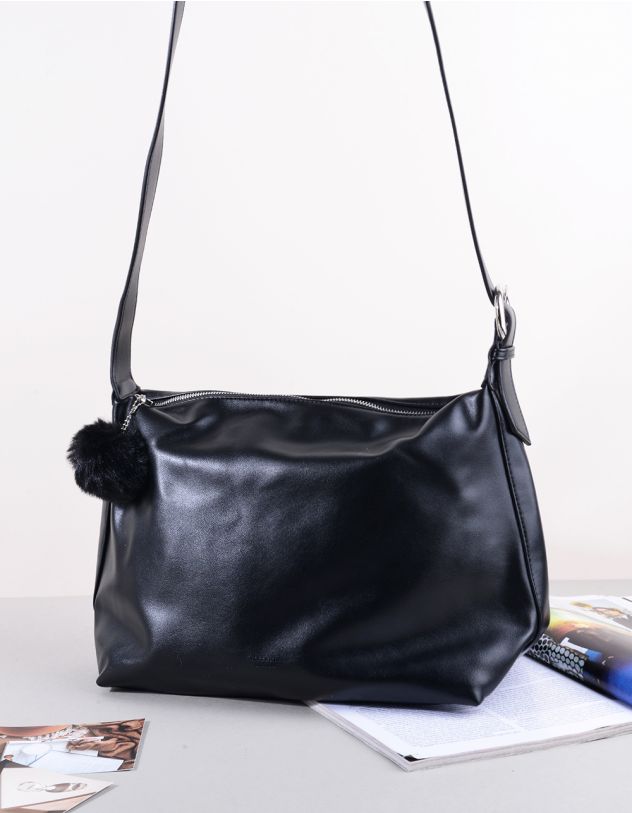 Сумка класична з хутряним брелоком | 264482-02-XX - A-SHOP