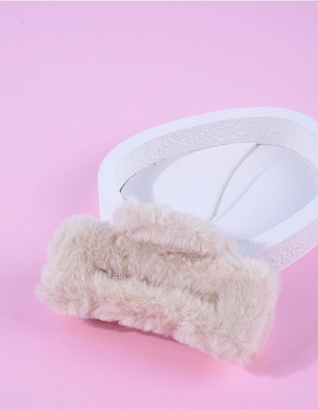 Заколка для волосся крабік хутряна | 263290-40-XX - A-SHOP