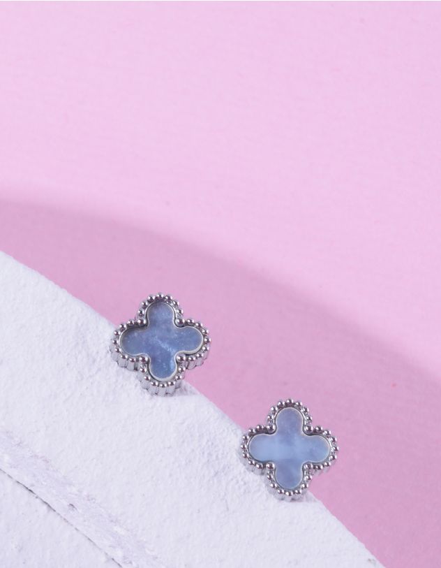 Сережки пусети у вигляді конюшини | 262807-64-XX - A-SHOP