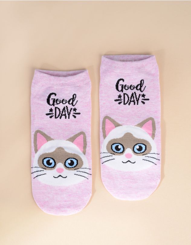 Шкарпетки з принтом котика | 259966-14-71 - A-SHOP