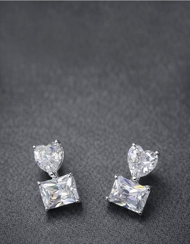 Сережки пусети  у вигляді серця | 265233-05-XX - A-SHOP