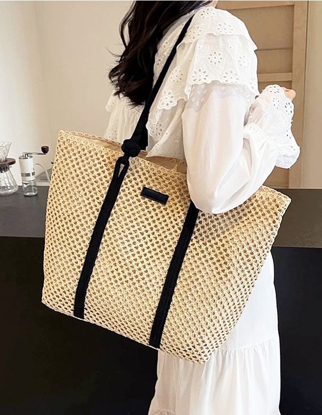 Сумка шопер зі штучної соломи | 265413-22-XX - A-SHOP