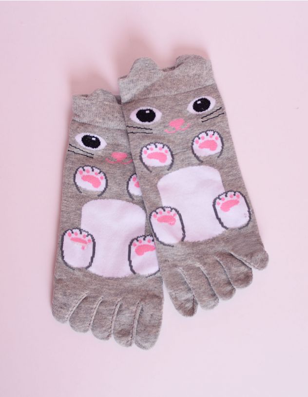 Шкарпетки з принтом кішки | 254055-11-XX - A-SHOP