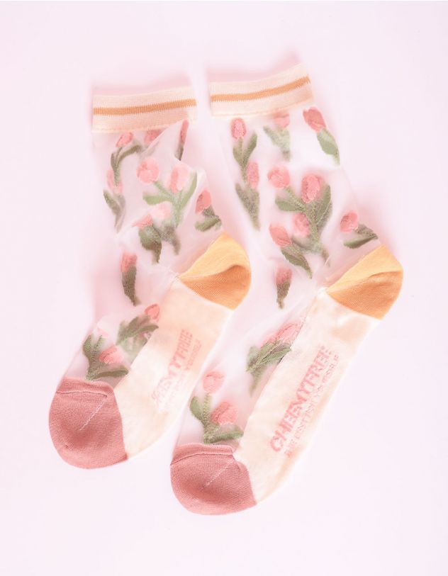 Шкарпетки з квітковим зображенням | 253566-41-XX - A-SHOP