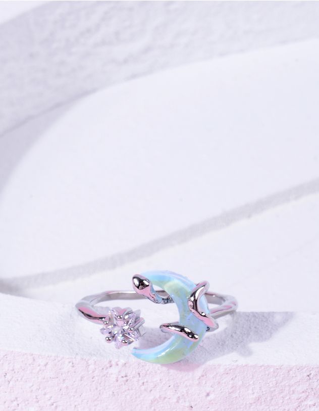 Кільце з півмісяцем та зіркою | 266719-64-36 - A-SHOP