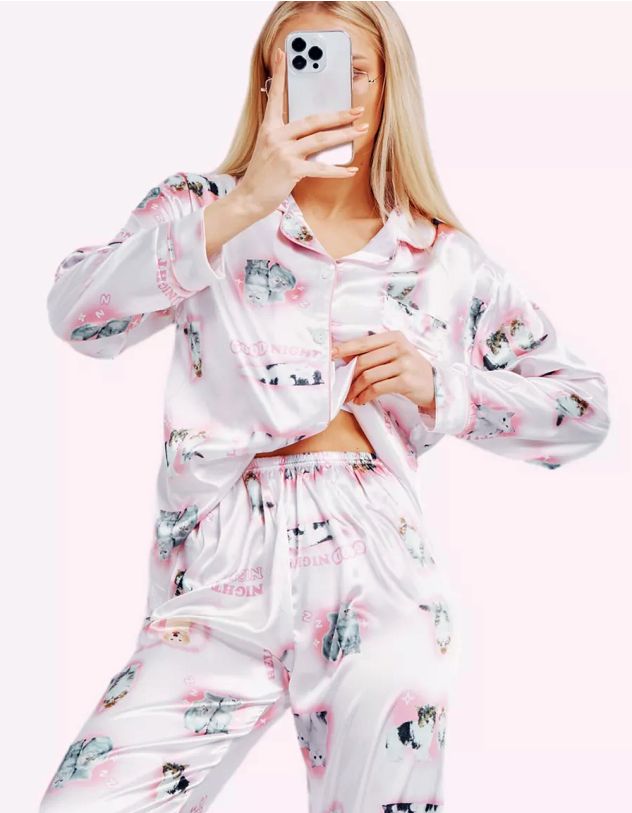 Піжама з принтом котиків | 263733-14-22 - A-SHOP