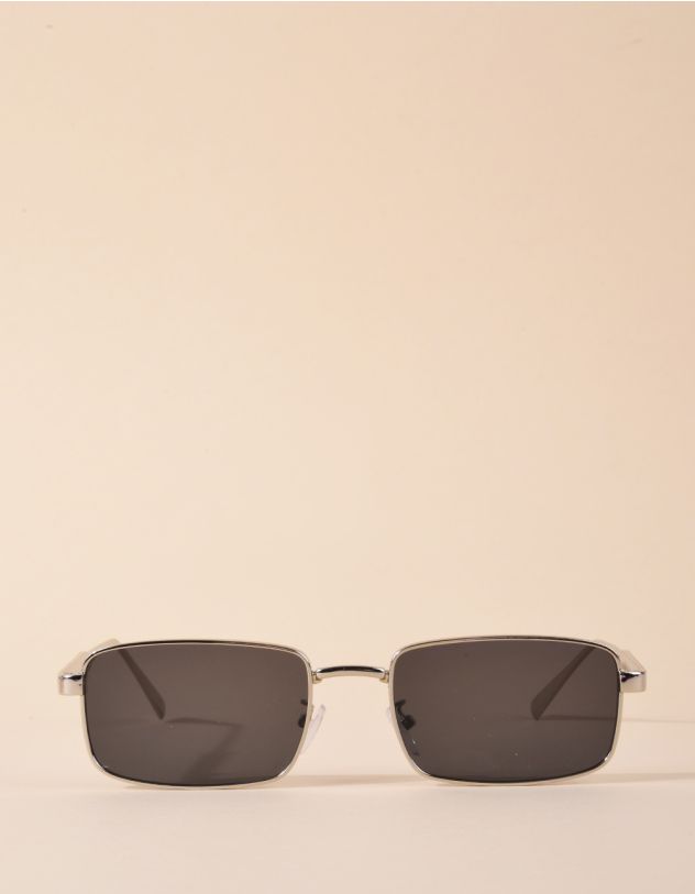 Окуляри від сонця прямокутні з тисненням на дужках | 266487-07-XX - A-SHOP