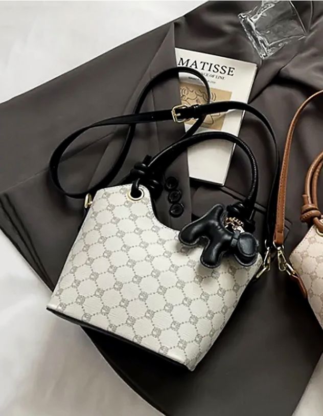 Сумка через плече з брелоком у вигляді песика | 264688-02-XX - A-SHOP