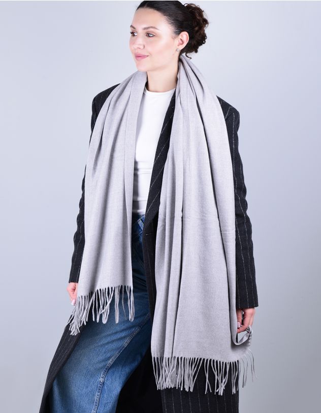 Палантин однотонний з китицями | 241857-29-XX - A-SHOP