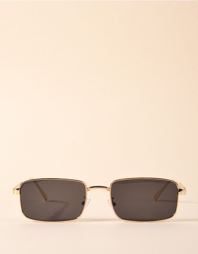 Окуляри від сонця прямокутні з тисненням на дужках | 266487-09-XX - A-SHOP