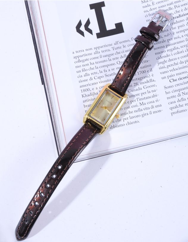 Годинник наручний з прямокутним циферблатом | 263464-12-XX - A-SHOP
