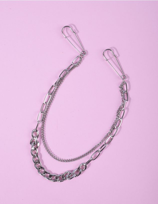 Брошка булавка з ланцюжками | 266890-05-XX - A-SHOP