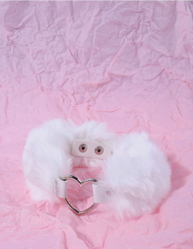 Чокер на шию хутряний з серцем | 262893-01-XX - A-SHOP