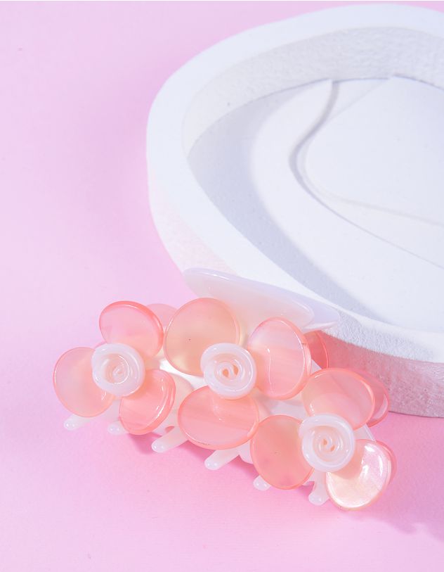 Заколка для волосся крабік з квітами | 264551-40-XX - A-SHOP