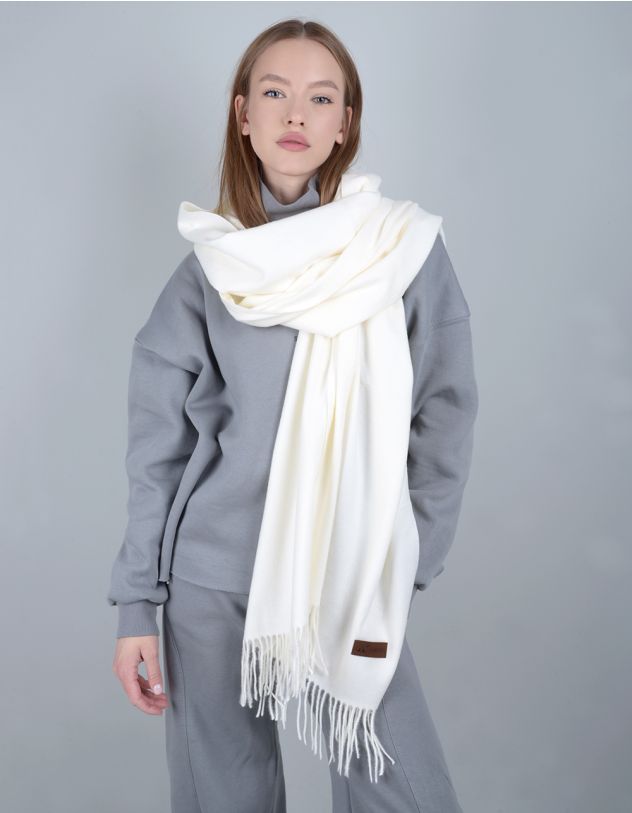 Палантин однотонний з китицями | 241857-40-XX - A-SHOP