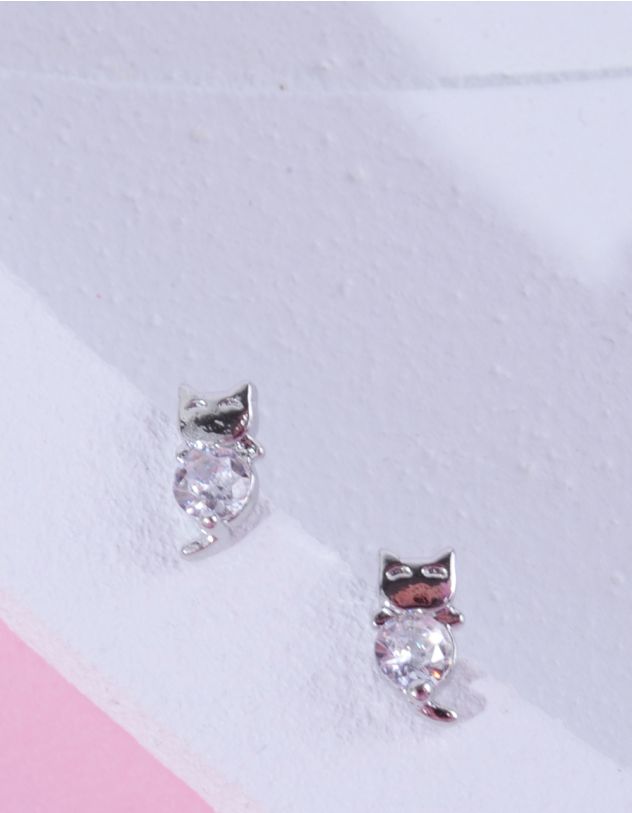 Сережки пусети у вигляді котика | 264326-05-XX - A-SHOP